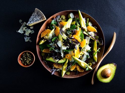 Avocado and Grapefruit Salad with Manchego Cheese